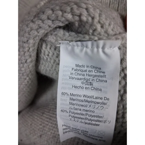 Madewell Womens Sweater Medium Gray El Rancho Merino Wool Boxy Casual Crew - Picture 6 of 8